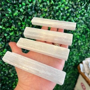 Natural Selenite Crystal Stick Wand | Cleansing Chakra Manifestation Spiritual